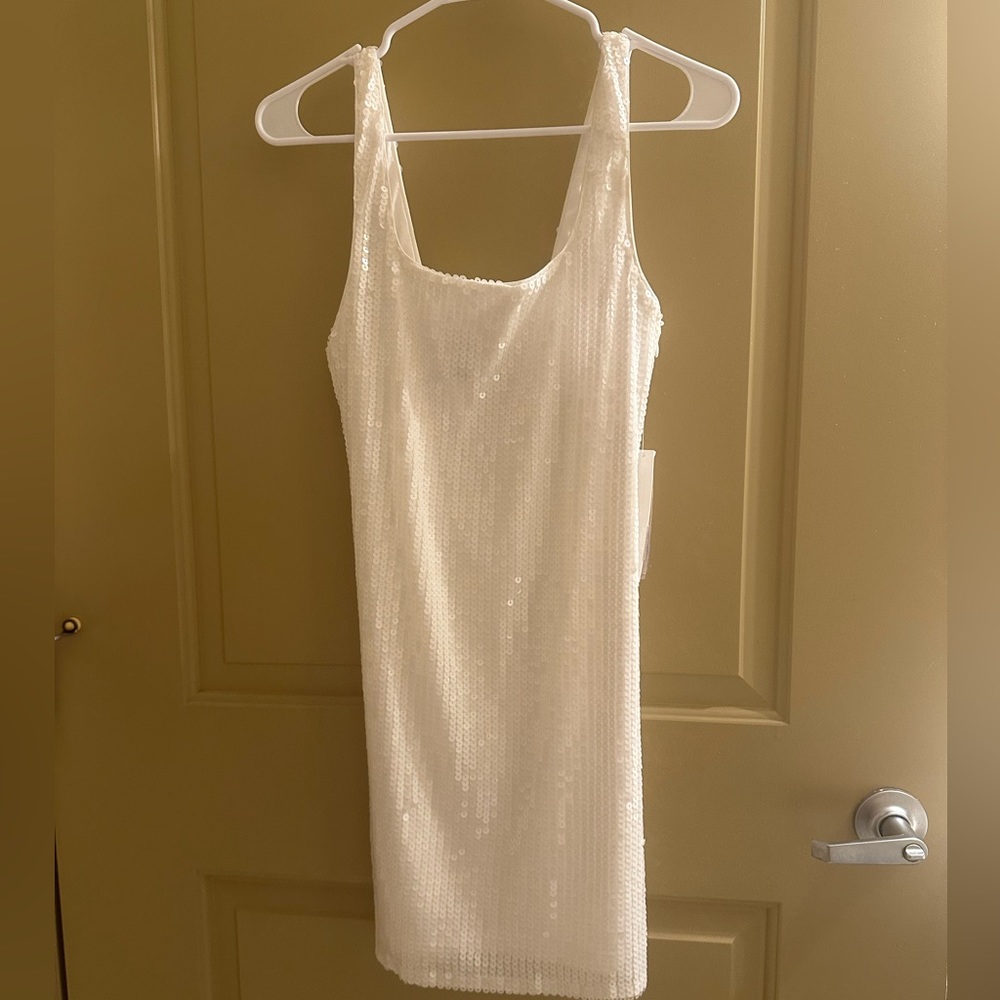 Sequined white dress - Size Medium